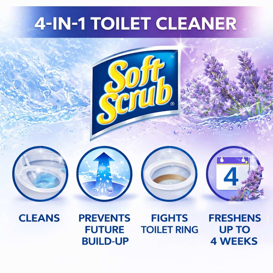 Soft Scrub 4-in-1 Rim Hanger Toilet Bowl Cleaner - Lavender Fragrance
