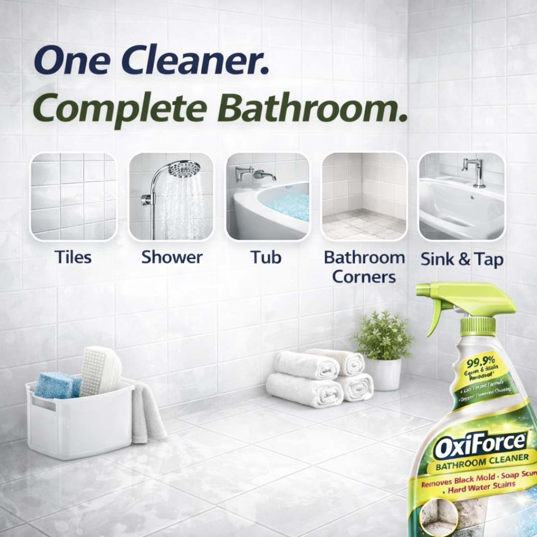 OxiForce Bathroom Cleaner - Shower, Tub & Tile Shine Every Corner Buy 1 Get 1 Free