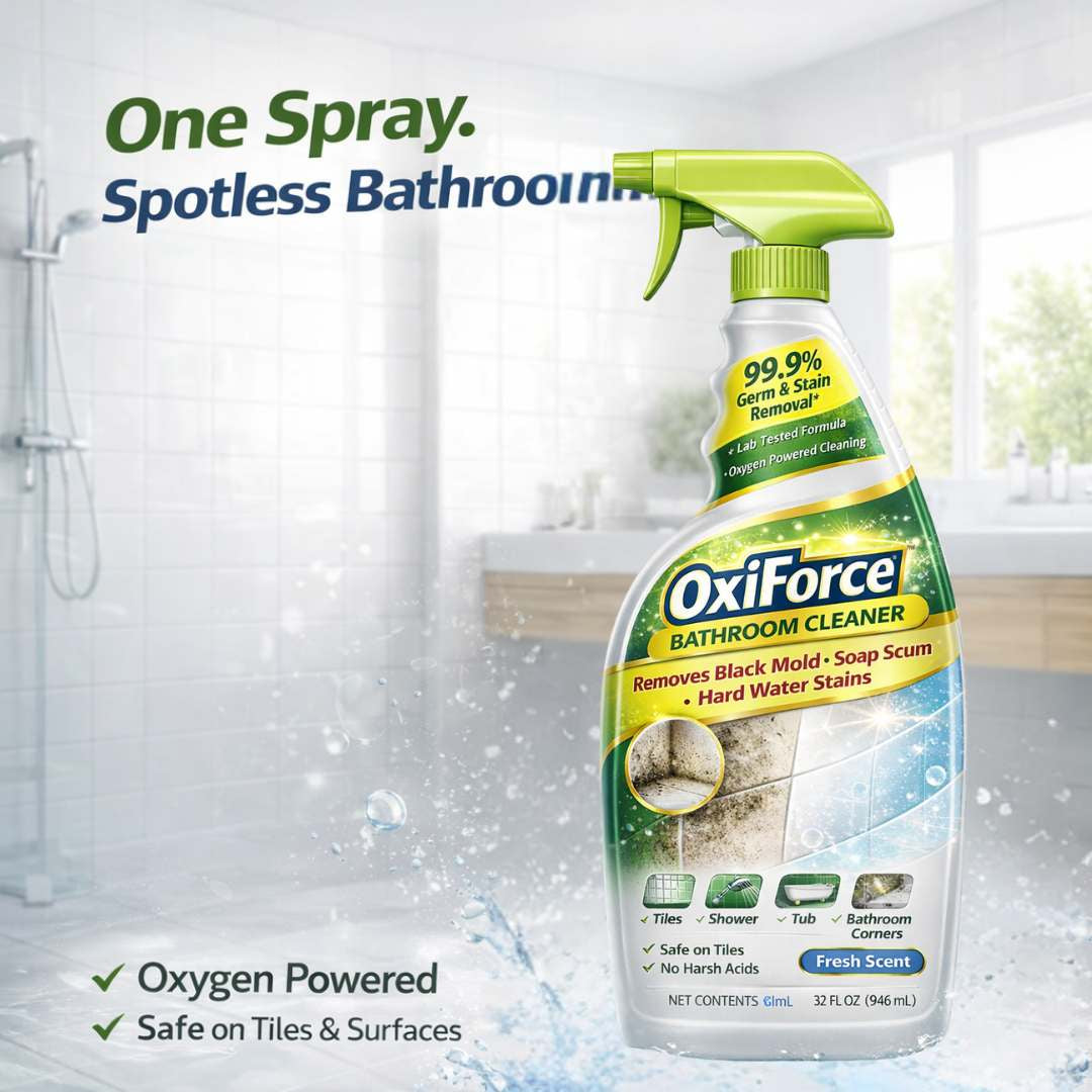 OxiForce Bathroom Cleaner - Shower, Tub & Tile Shine Every Corner Buy 1 Get 1 Free