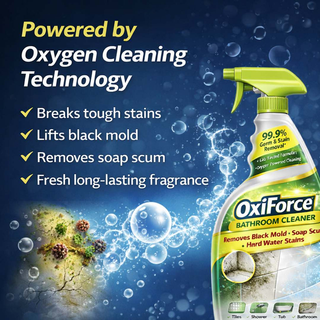 OxiForce Bathroom Cleaner - Shower, Tub & Tile Shine Every Corner Buy 1 Get 1 Free